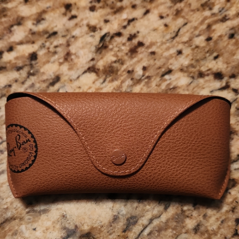 Ray-Ban Tan Leather Sunglasses Case